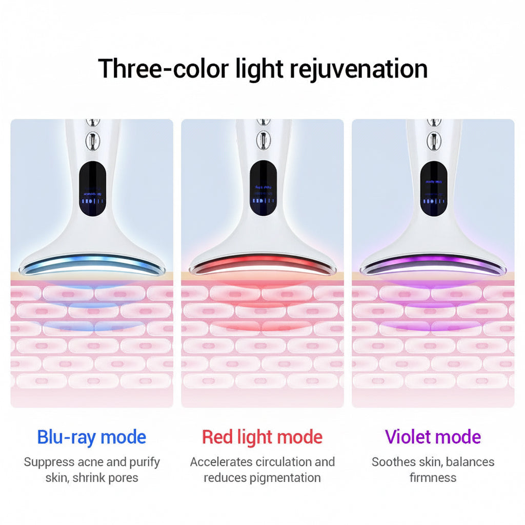 Neck & Face Sculpting Device | LED Light Therapy & Microcurrent Lifting